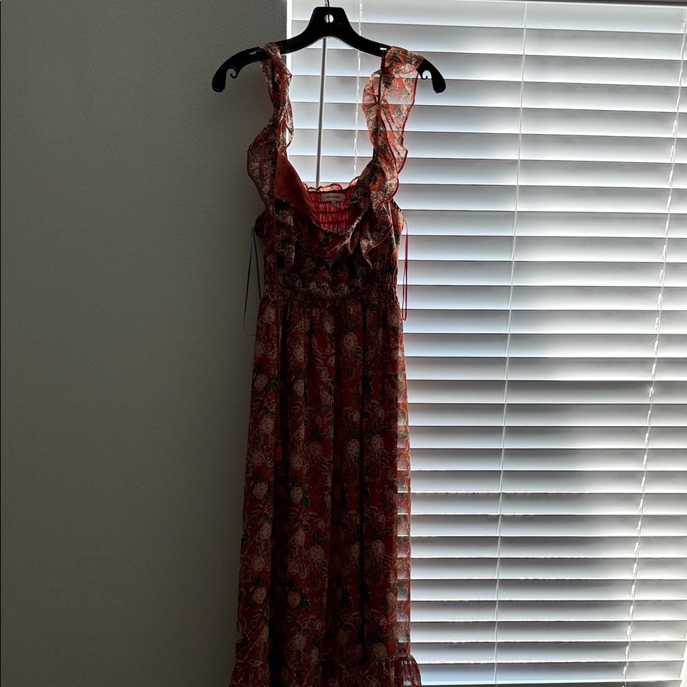 Max Studio Red Floral Maxi Dress